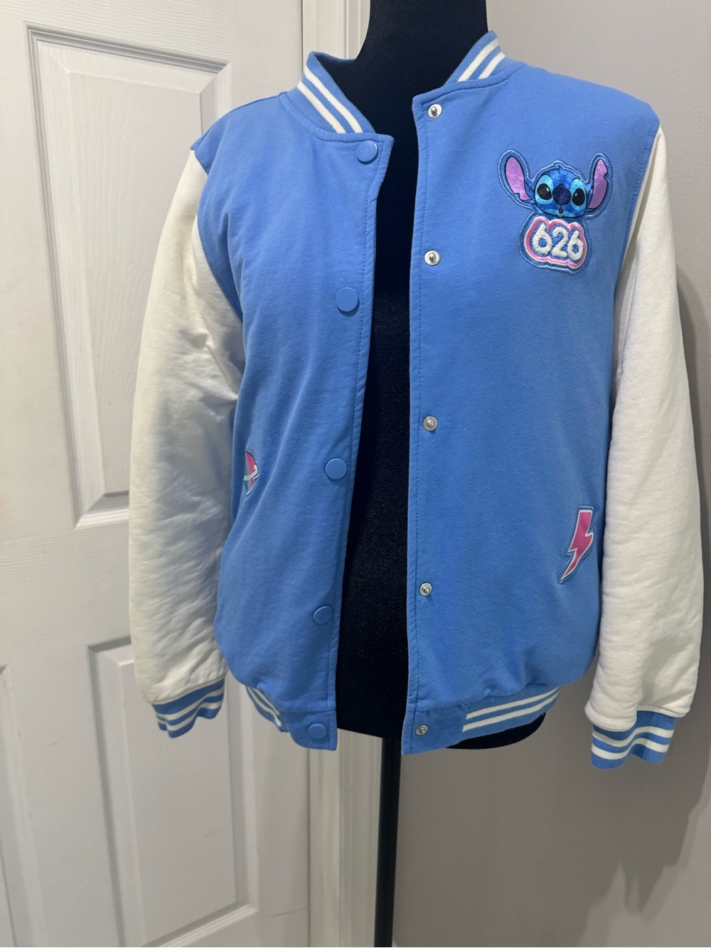Disney Lilo & Stitch French Terry Varsity Bomber Jacket Little Kid to Big Kid